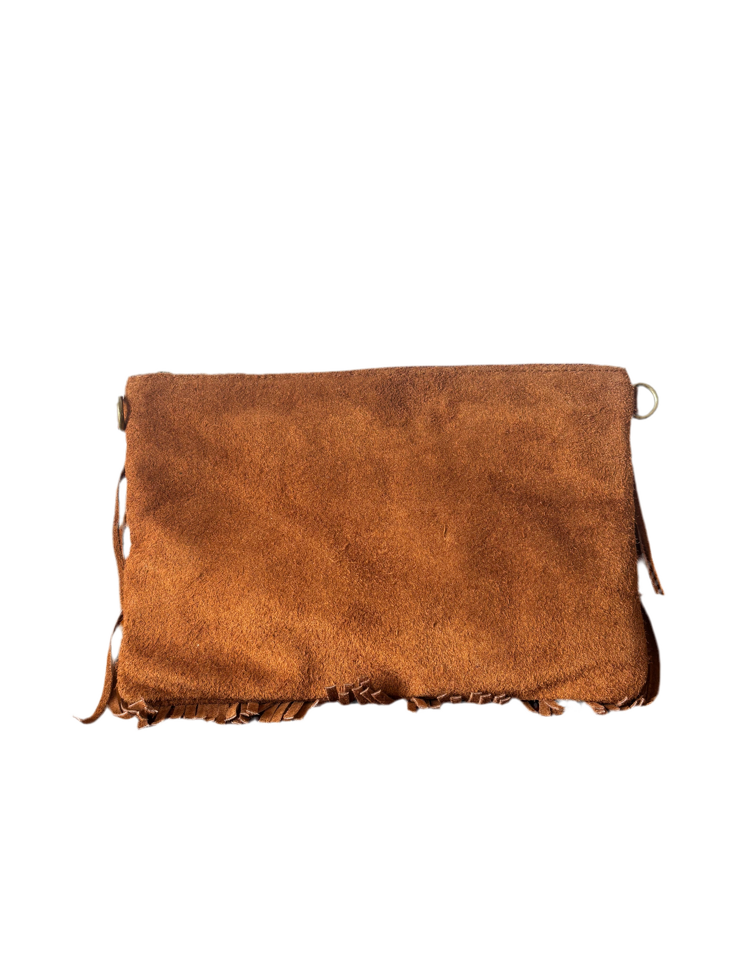 Pochette con frange scamosciata