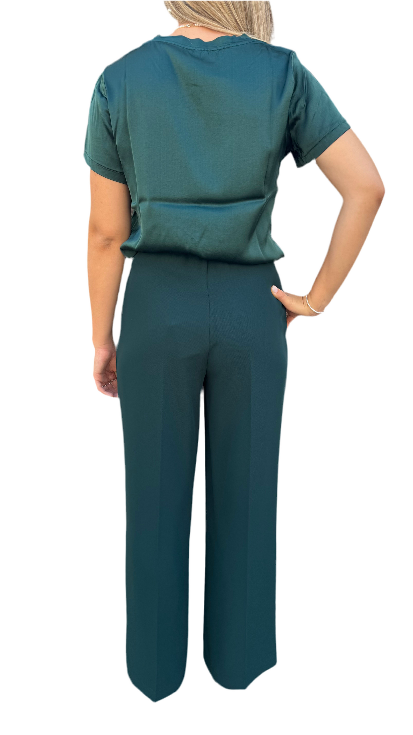 Casacca satin verde bosco