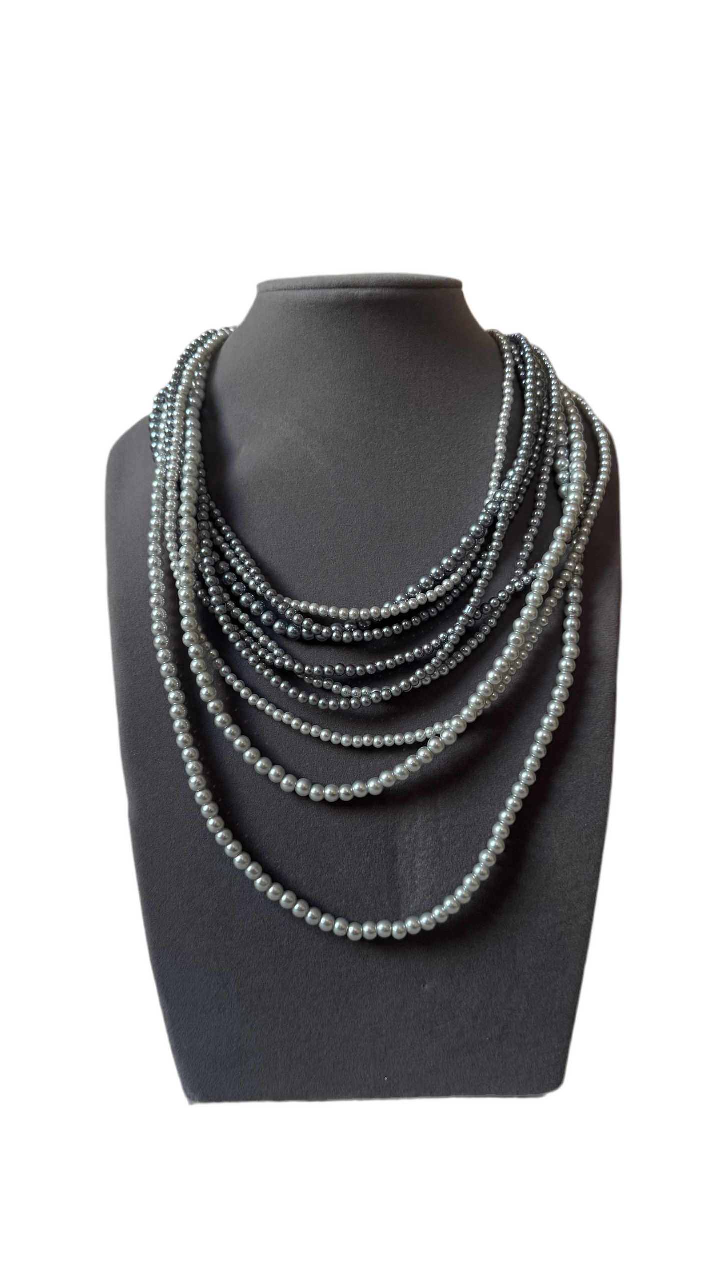 Collana cascata di perle