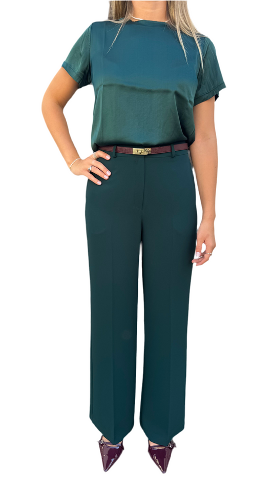 Casacca satin verde bosco