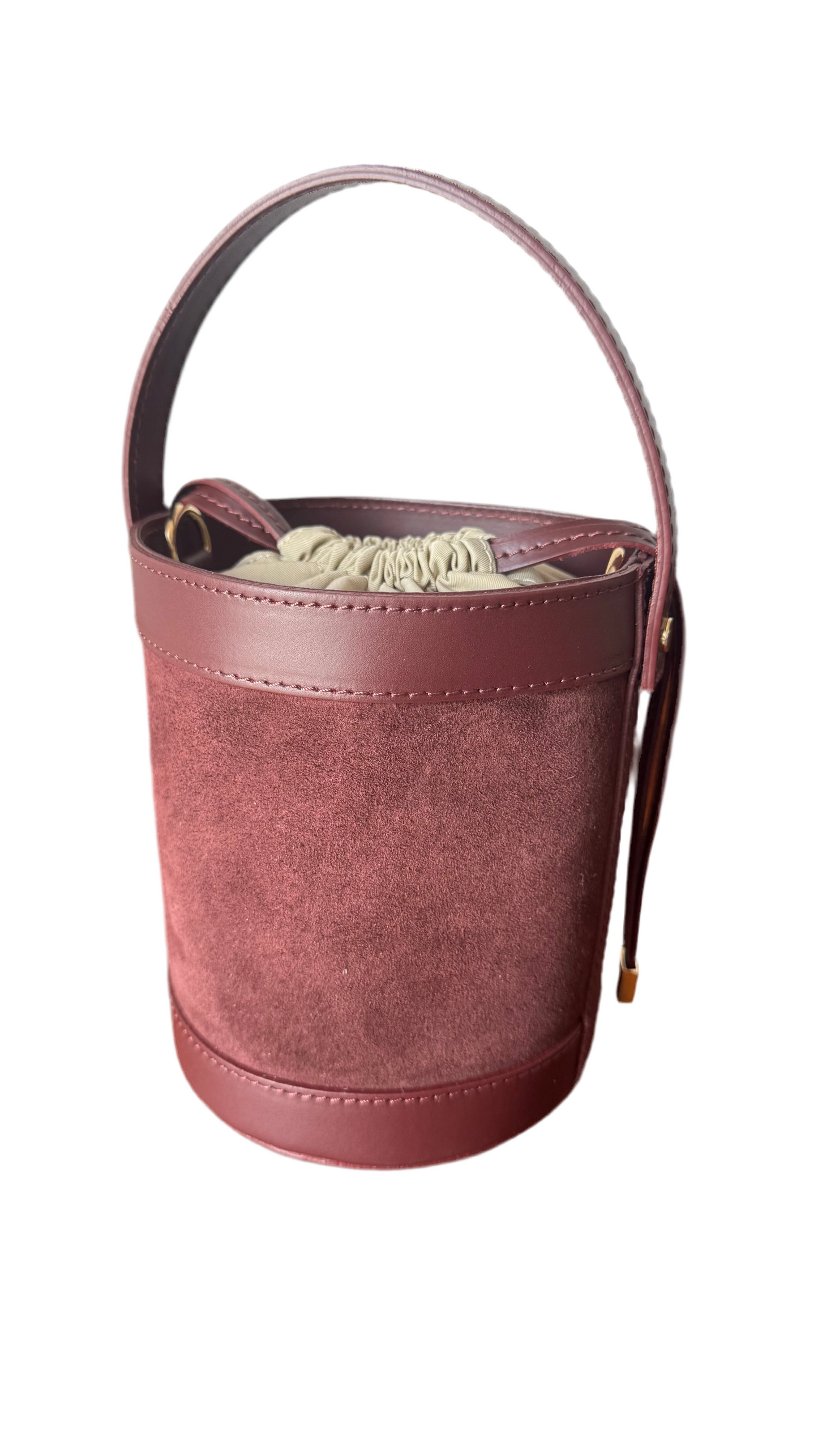 Bauletto scamosciato burgundy