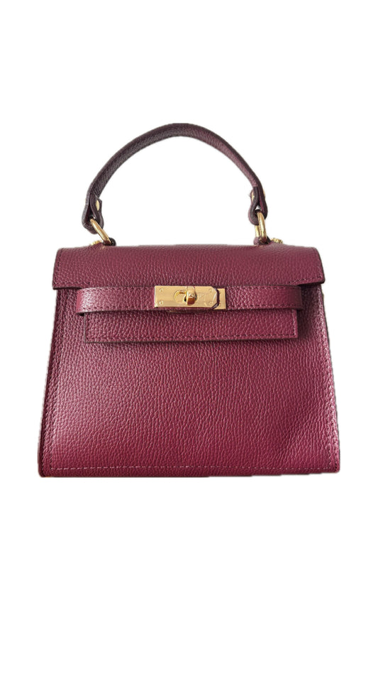 Borsa vera pelle burgundy