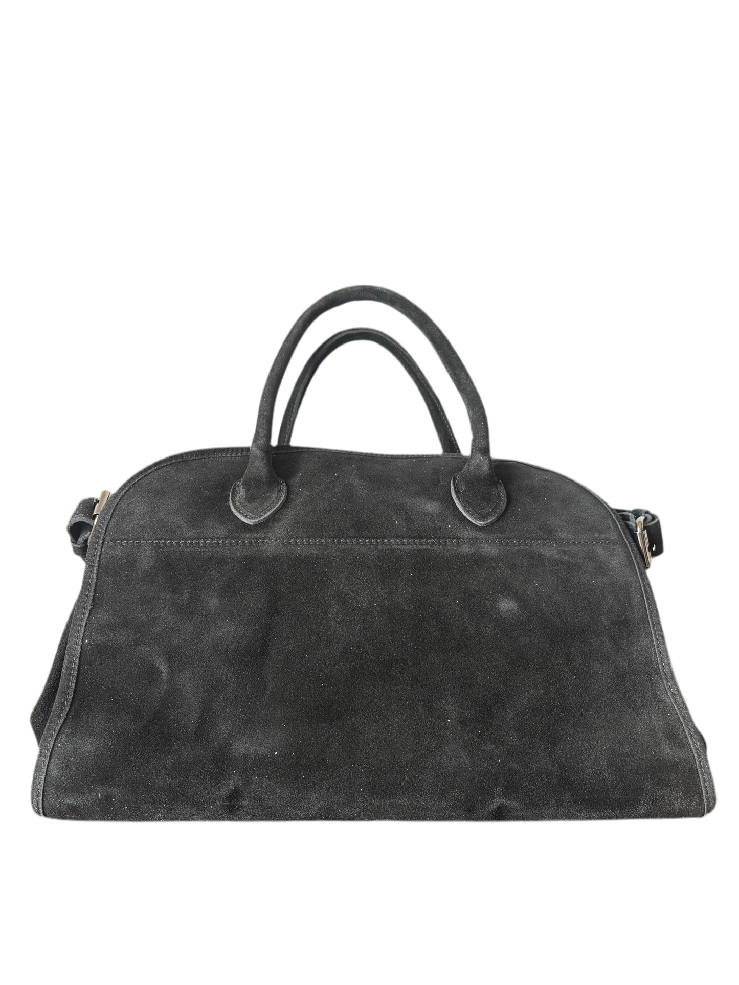 Maxi bag scamosciata nera