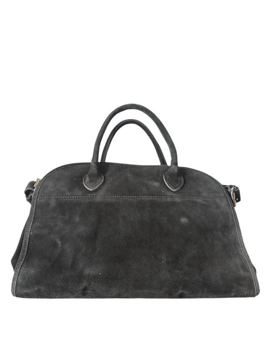Maxi bag scamosciata nera