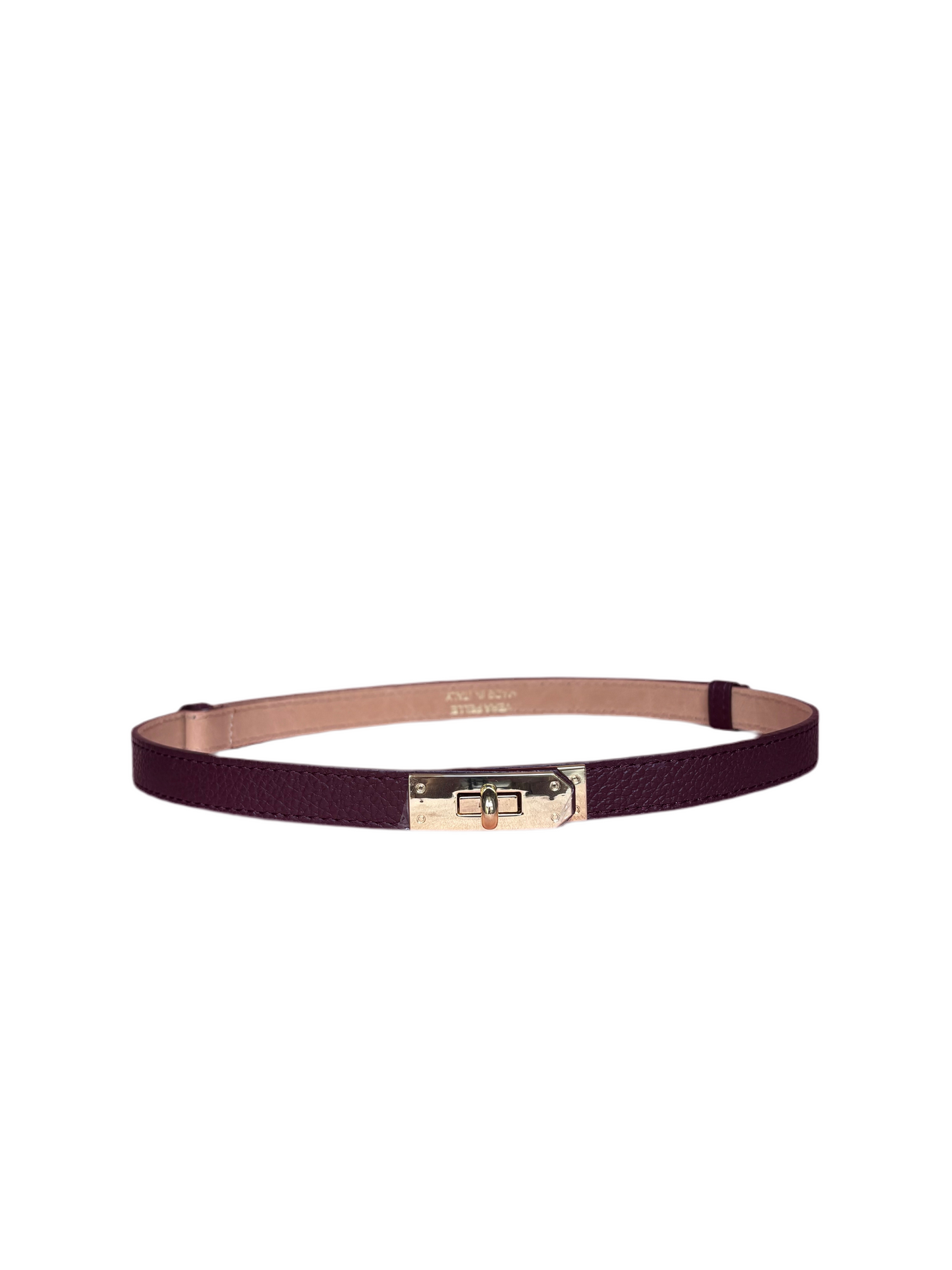 Cinturina vera pelle bordeaux