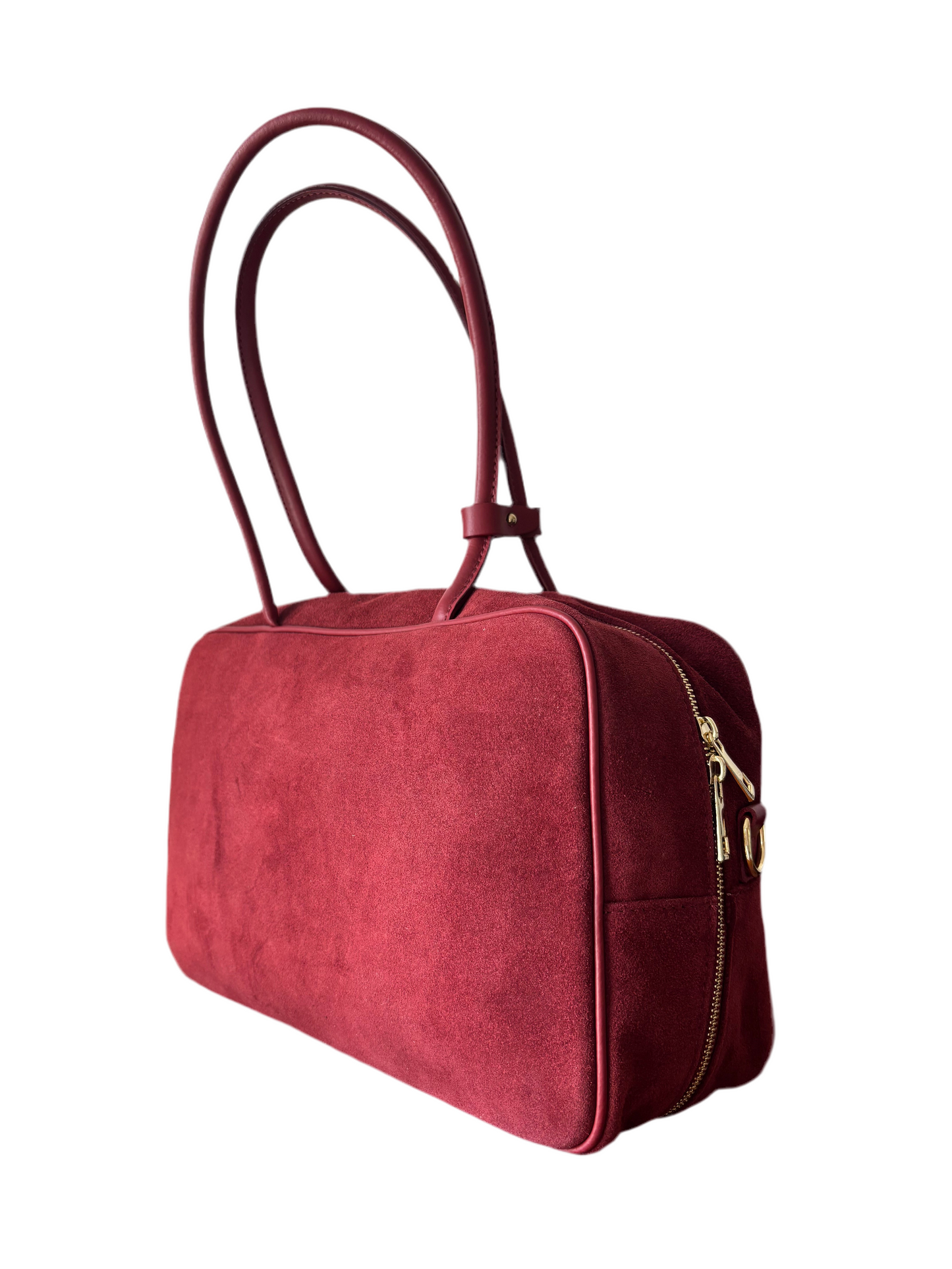 Borsa scamosciata burgundy