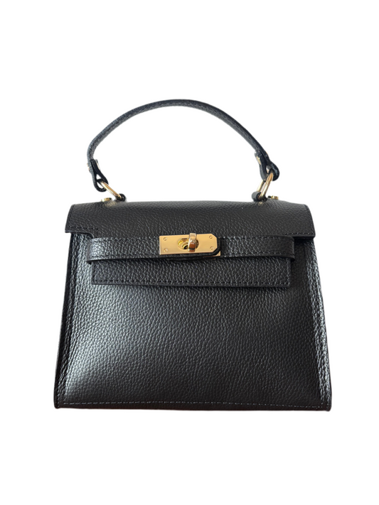 Borsa vera pelle nera
