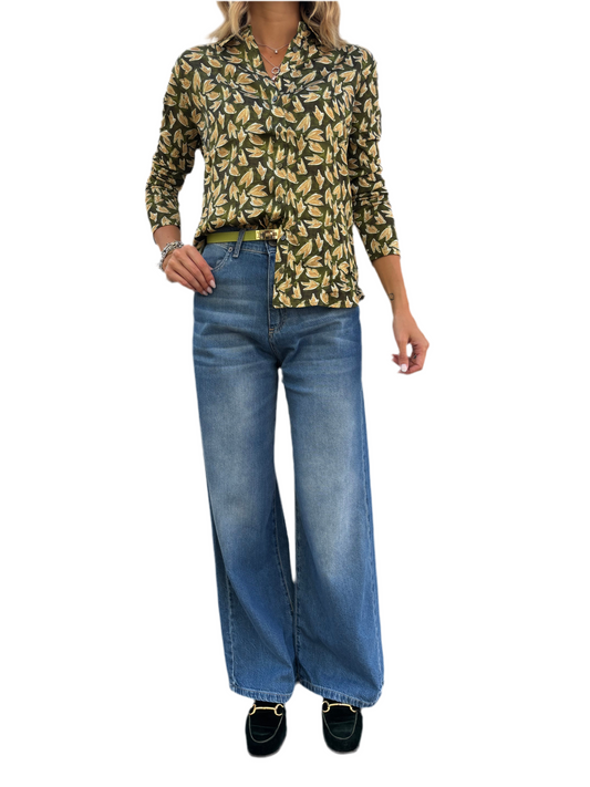 camicia fantasia verde
