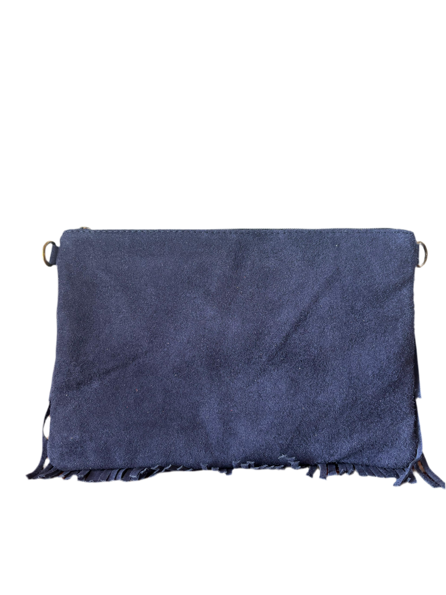 Pochette con frange scamosciata