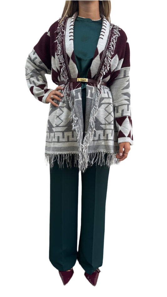 Caban burgundy
