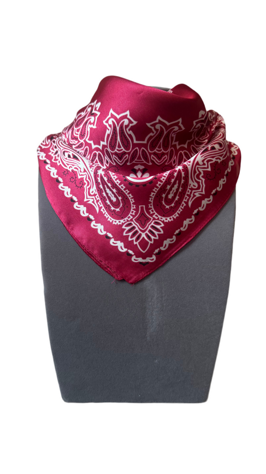 Foulard disegno bandana burgundy
