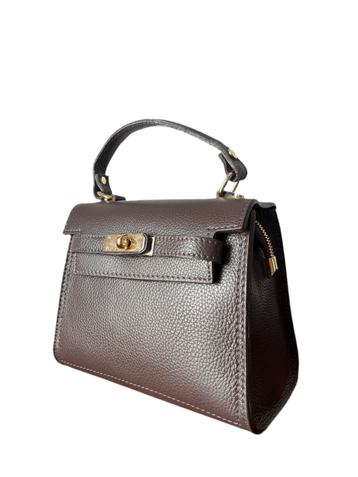 Borsa vera pelle cioccolato
