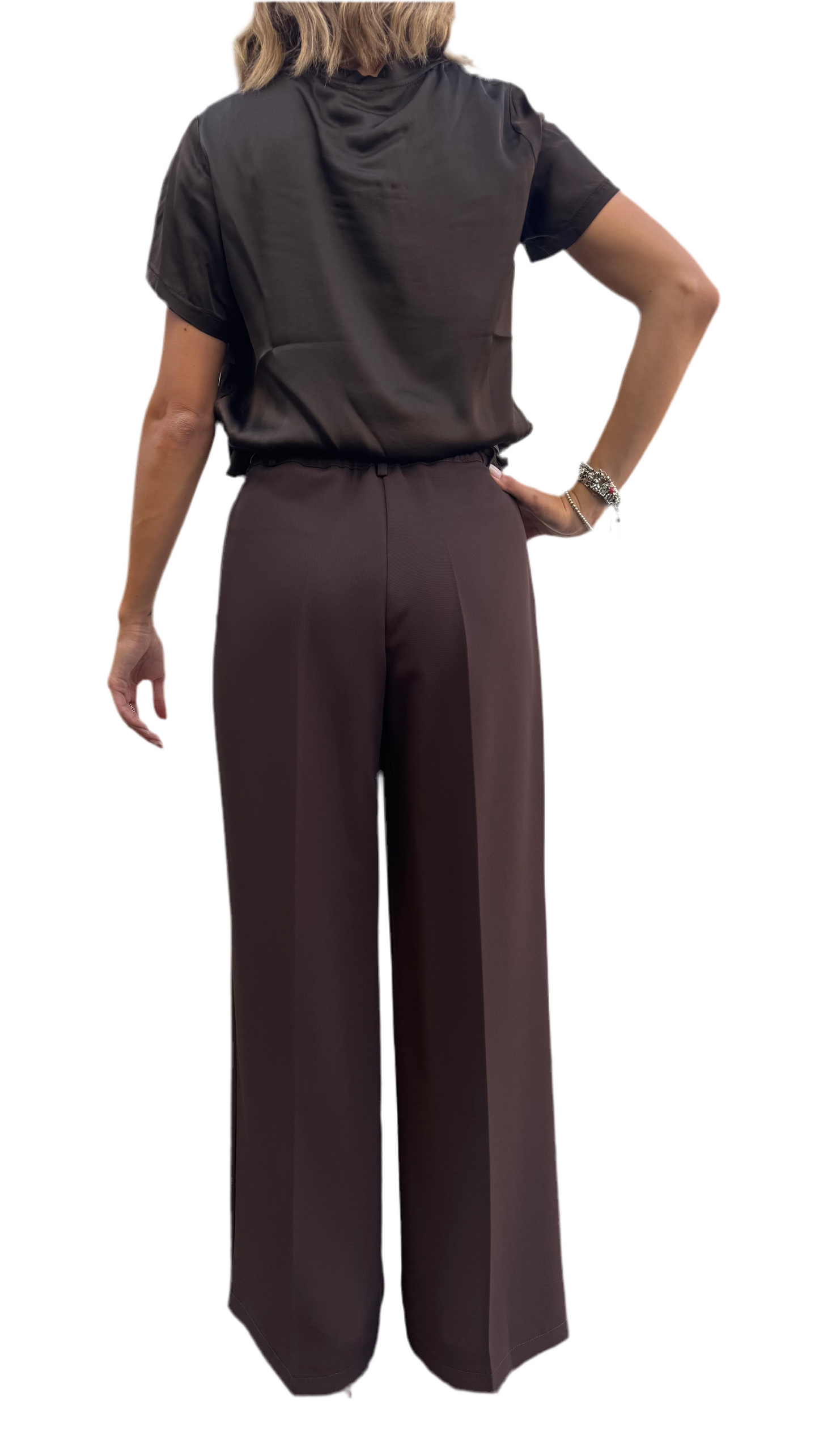 Casacca satin cioccolato