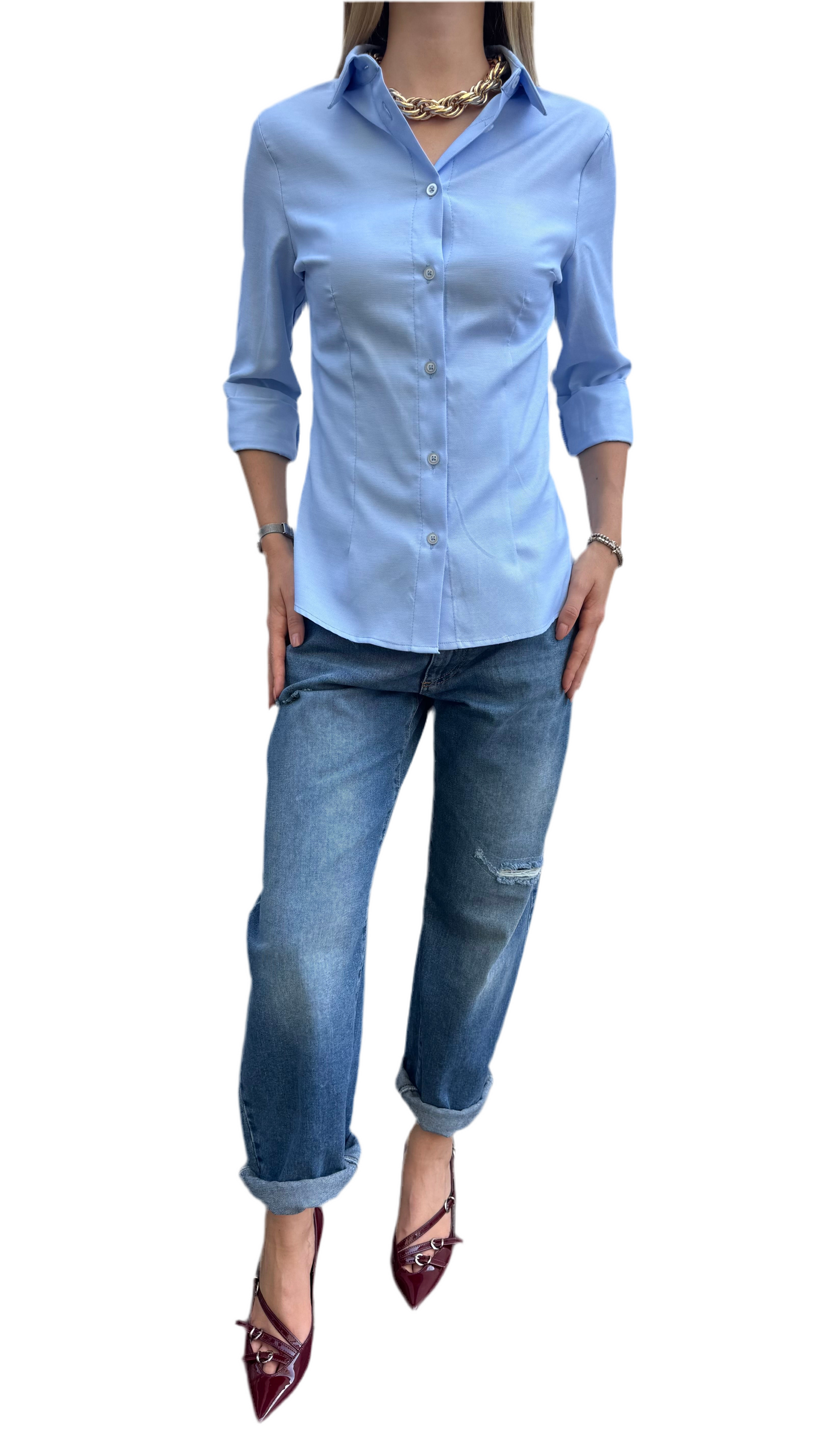 Camicia Oxford azzurra