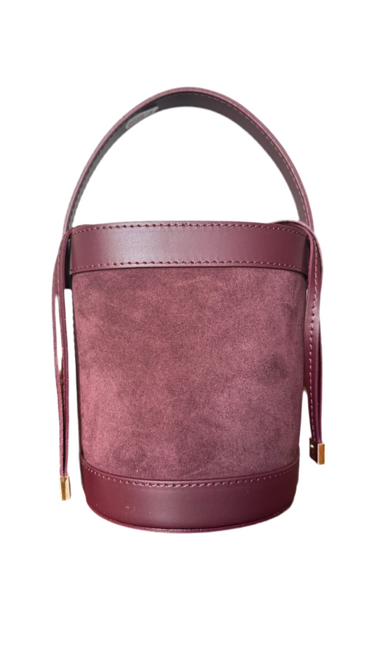 Bauletto scamosciato burgundy