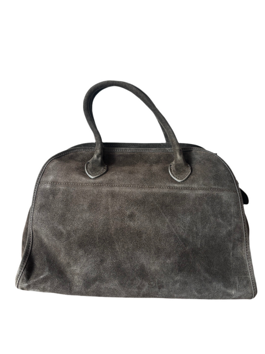 Maxi bag scamosciata testa di moro