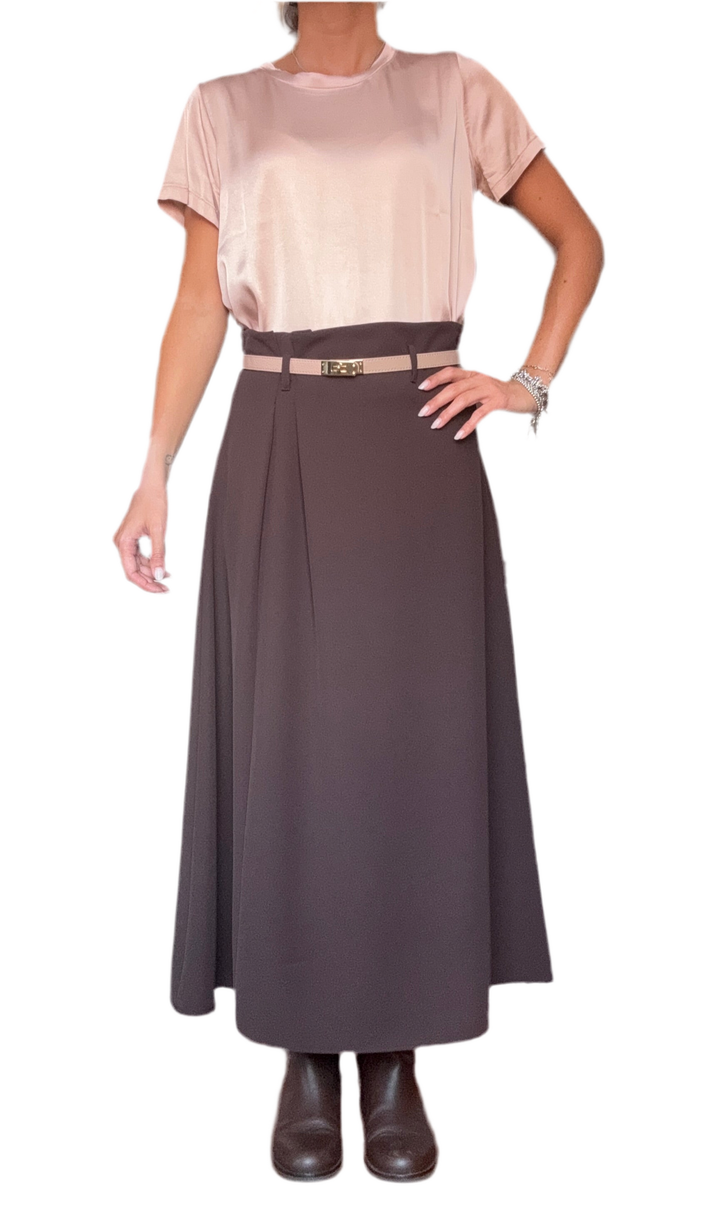 Casacca satin rosa cipria