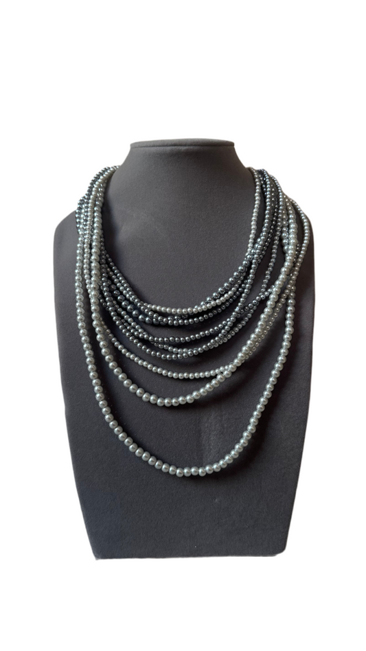 Collana cascata di perle