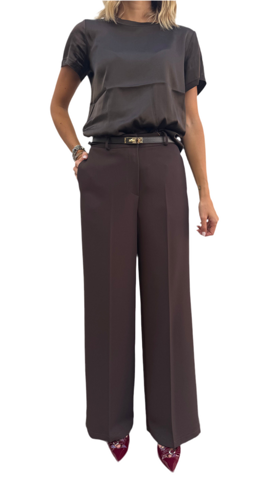 Casacca satin cioccolato