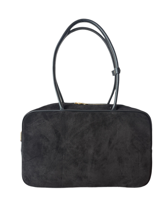 Borsa scamosciata nera